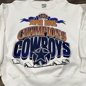 Vintage 1996 Medium True Fan Dallas Cowboys Sweatshirt Super Bowl XXX Champions